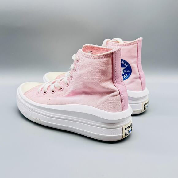 Converse Shoes Womens 6.5 Pink Canvas Chuck Taylor All Star Platform Hi Sneakers - Picture 6 of 11